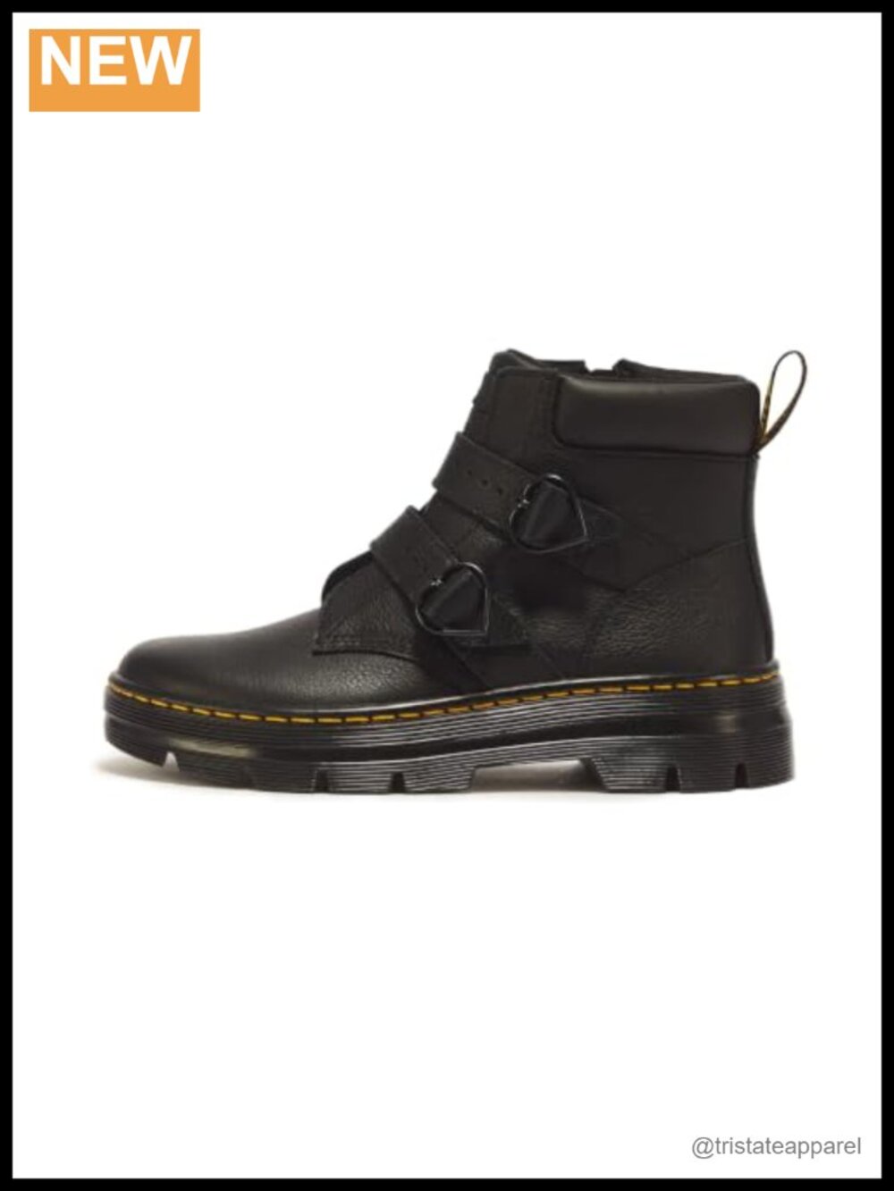 Women's Low Boot Ankle Bootie Chukka Virginia Leather Side Zip Double Heart